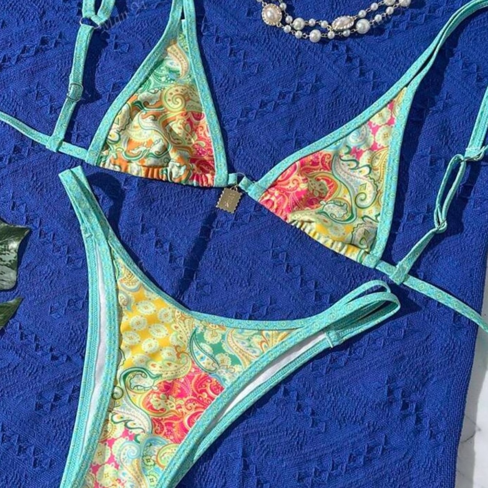 Colorful Paisley Bikini Set